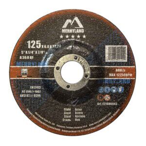 1 merryland tools e line stahl metall 125 6.0 22.23mm schruppscheibe dpc t27